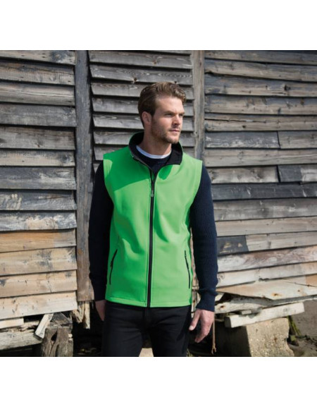 Vesta softshell cu 2 straturi pentru barbati imprimabila